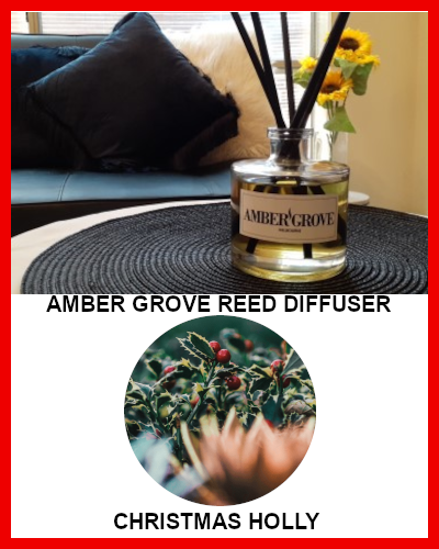 Gifts Actually - Amber Grove Reed Diffuser - Christmas Holly