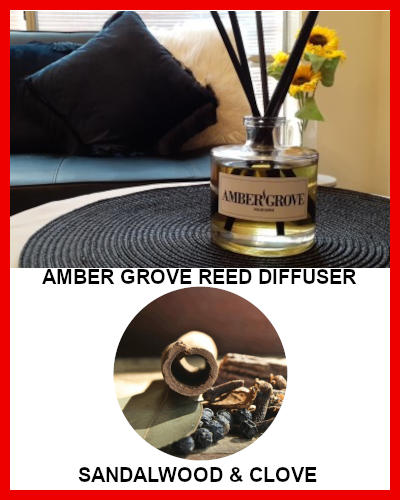 Gifts Actually - Amber Grove Reed Diffuser - Sandalwood and Clove Fragrance