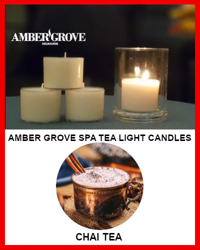 Gifts actually - Amber Grove Scented Spa Cup Tealights - Chai Tea