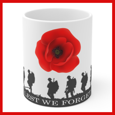 Gifts Actually - Anzac Remembrance Mug /Cup 11oz