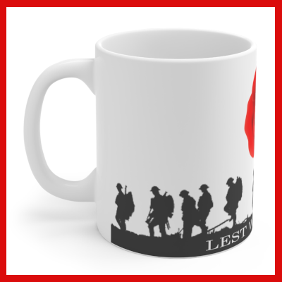 Gifts Actually - Anzac Remembrance Mug /Cup 11oz - Right Side View