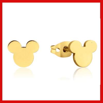 Gifts Actually - Disney Mickey Mouse gold plate Stud Earrings