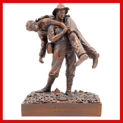 Gifts Actually - Australian Army Figurine - Leslie Bull Allen Spirit of Mateship -Alternate front view
