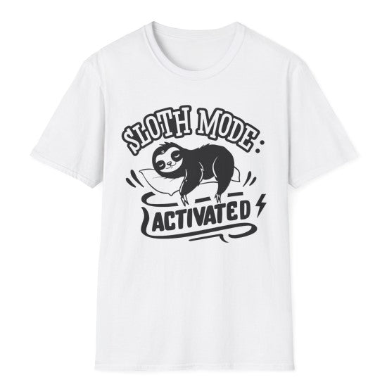 Gifts Actually - Unisex Softstyle T-Shirt - Sloth Mode Activated -  White