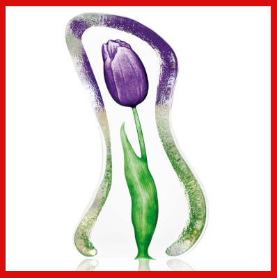Gifts Actually - Mats Jonasson Crystal - Floral Fantasy - Tulip Purple (34011).