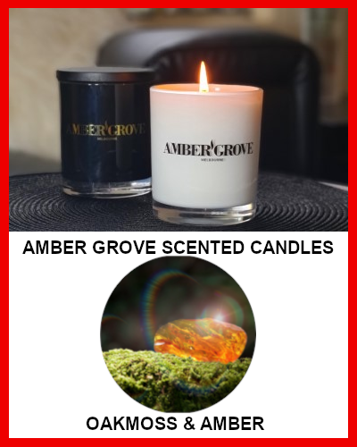 Gifts Actually - Amber Grove Soy Wax Candle - Oakmoss & Amber Fragrance