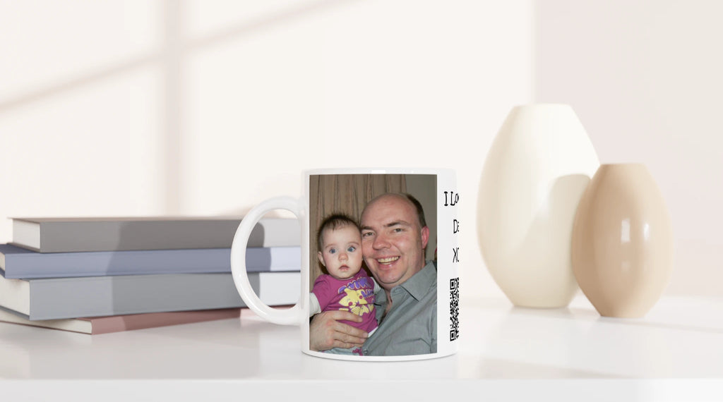 Personalised Video Coffee Mug – Custom Message & Photo Cup by Gifts Actually