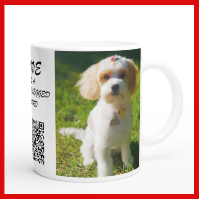11oz Personalised Pet Coffee Mug with Photo & Video – Unique Gift for Pet Lovers