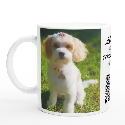 11oz Personalised Pet Coffee Mug with Photo & Video – Unique Gift for Pet Lovers