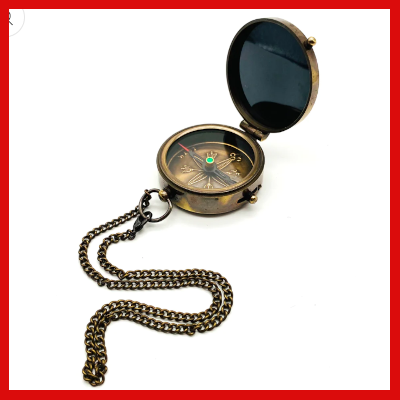 Gifts Actually - 45mm Pocket Brass Look Compass with -To My Husband - Message