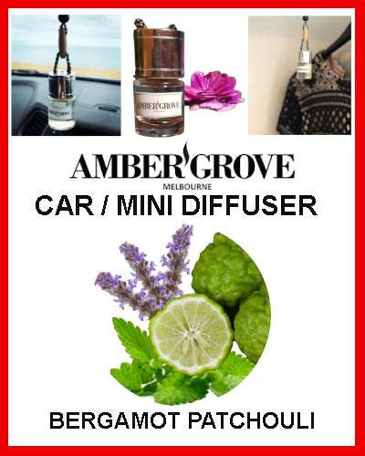 Gifts Actually - Amber Grove Mini Car Diffuser - Bergamot Patchouli