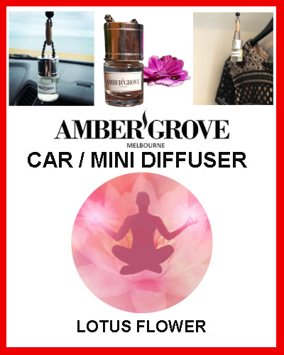 Gifts Actually - Amber Grove Mini Car Diffuser - Lotus Flower Fragrance