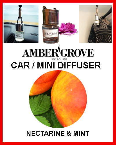 Gifts Actually - Amber Grove Mini Car Diffuser - Nectarine and Mint