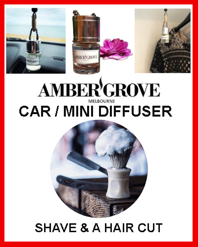 Gifts Actually - Amber Grove Mini Car Diffuser - Shave and a Hair Cut