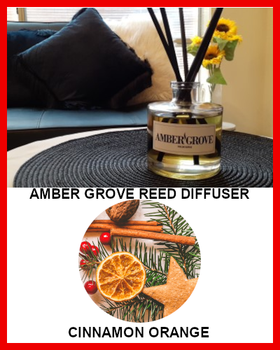 Gifts Actually  - Amber Grove Reed Diffuser - Cinnamon Orange