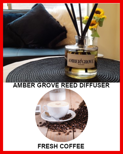 Gifts Actually - Amber Grove - Fresh Coffee Fragranced Hand poured reed diffuser