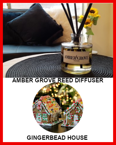 Gifts Actually - Amber Grove Reed Diffuser - Gingerbread House