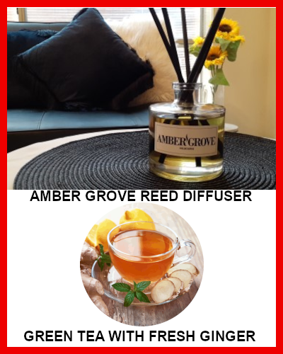 Gifts Actually - Amber Grove Reed Diffuser - Green Tea and Fresh Ginger