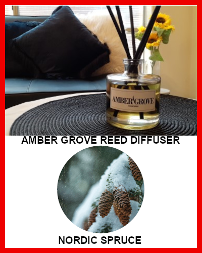 Gifts Actually - Amber Grove Reed Diffuser - Nordic Spruce fragrance