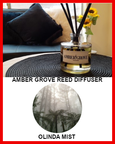 Gifts Actually - Amber Grove Reed Diffuser - Olinda Mist fragrance
