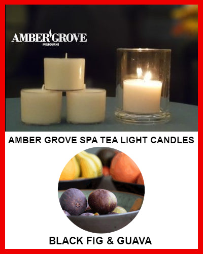 Gifts Actually - Amber Grove Scented Spa Cup Tealights - Black Fig and Guava