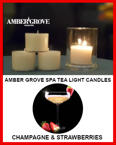 Gifts Actually - Amber Grove Scented Spa Cup Tealights - Champagne and Strawberries