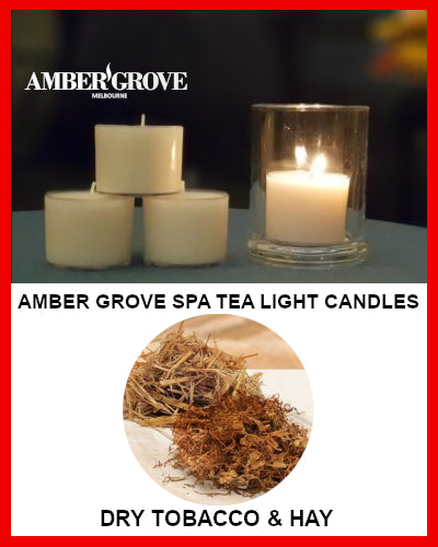Gifts actually - Amber Grove Scented Spa Cup Tealights - Dry Tobacco and Hay