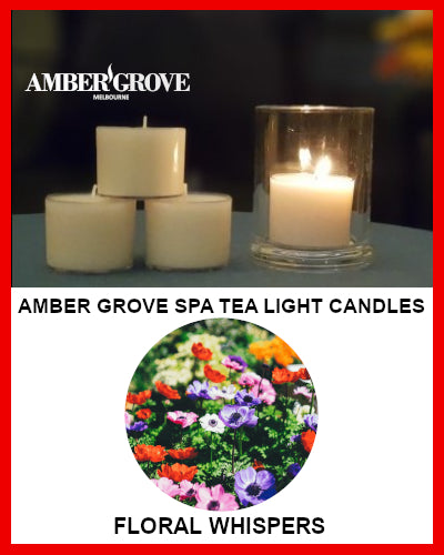 Gifts Actually - Amber Grove Scented Spa Cup Tealights - Floral Whispers