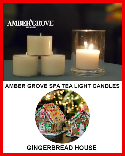 Gifts Actually - Amber Grove Scented Spa Cup Tealights - Gingerbread House