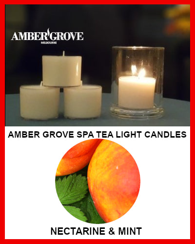 Amber Grove - Amber Grove Scented Spa Cup Tealights - Nectarine and Mint