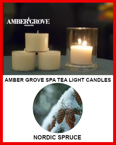 Gifts Actually - Amber Grove Scented Spa Cup Tealights - Nordic Spruce