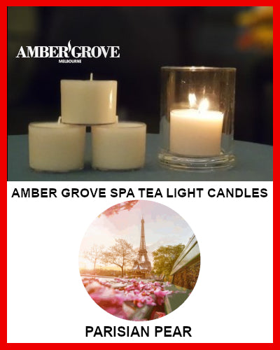 Gifts Actually - Amber Grove Scented Spa Cup Tealights - Parisian Pear