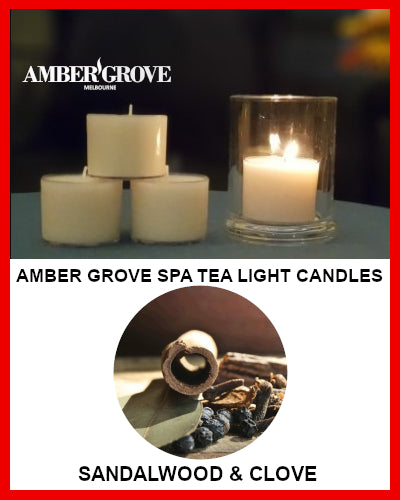 Gifts Actually - Amber Grove Scented Spa Cup Tealights - Sandalwood and Clove