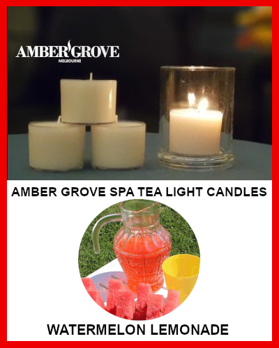Gifts Actually - Amber Grove Scented Spa Cup Tealights - Watermelon Lemonade