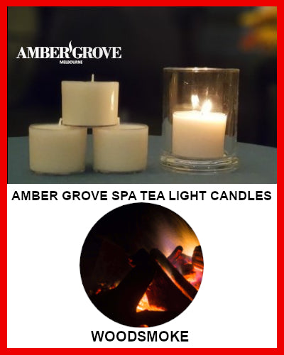 Gifts Actually - Amber Grove Scented Spa Cup Tealights - Woodsmoke