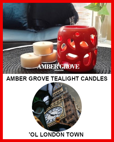 Gifts Actually - Amber Grove Scented Tealight Candle - 'Ol London Town