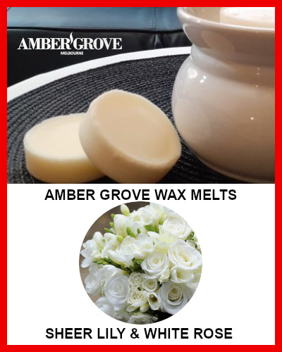 Gifts Actually - Amber Grove Scented Soy Wax Melts - Sheer Lily and White Rose