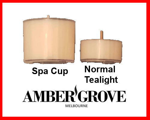 Gifts Actually - Amber Grove Spa Cup Tealights v's Standard Tealights