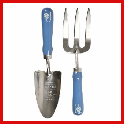 Gifts Actually - Burgon & Ball Garden Trowel & Fork Set - British Meadow - fork and trowel