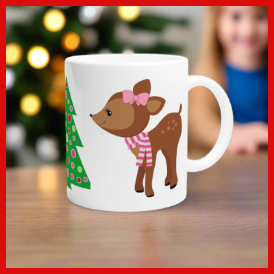 Gifts Actually - Christmas Coffee Cup  - Reindeer (Girl)