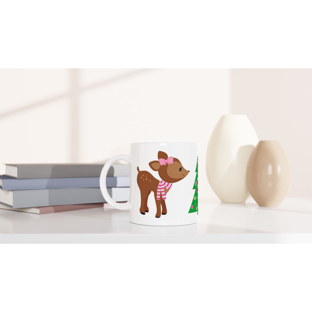 Gifts Actually - Christmas Coffee Cup  - Reindeer (Girl) - On a shelf