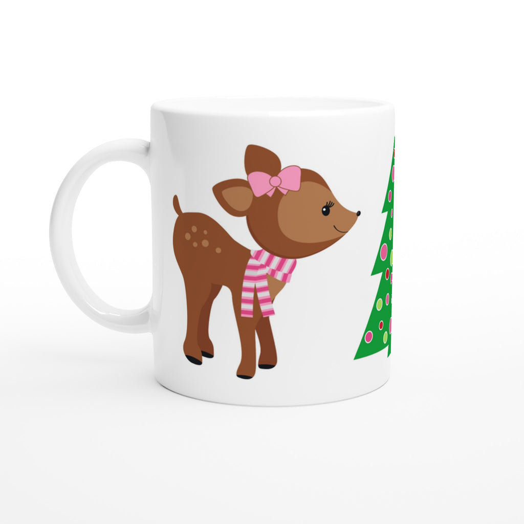 Gifts Actually - Christmas Coffee Cup  - Reindeer (Girl) - Right Side