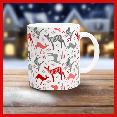 Gifts Actually - Christmas Coffee Cup  - Reindeer (White)
