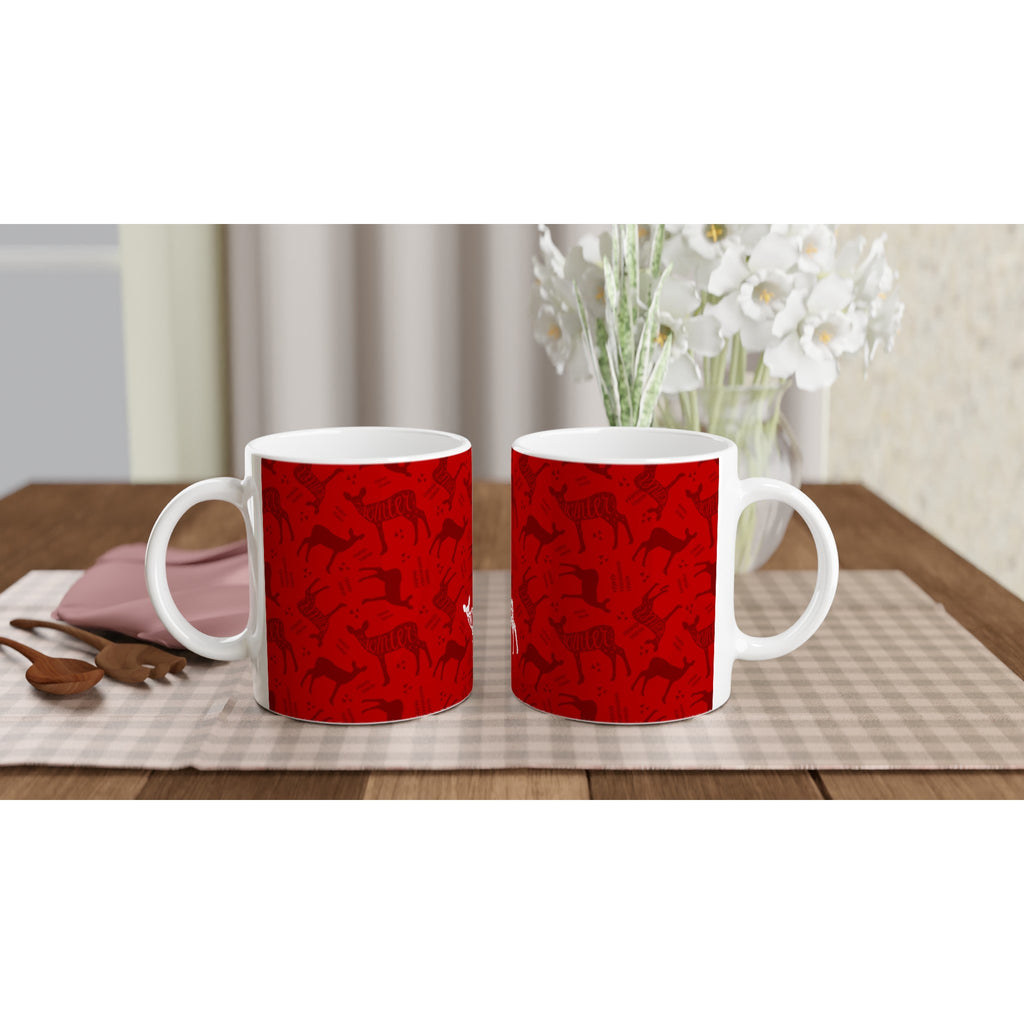 Gifts Actually - Christmas Coffee Cup  - Reindeer (red