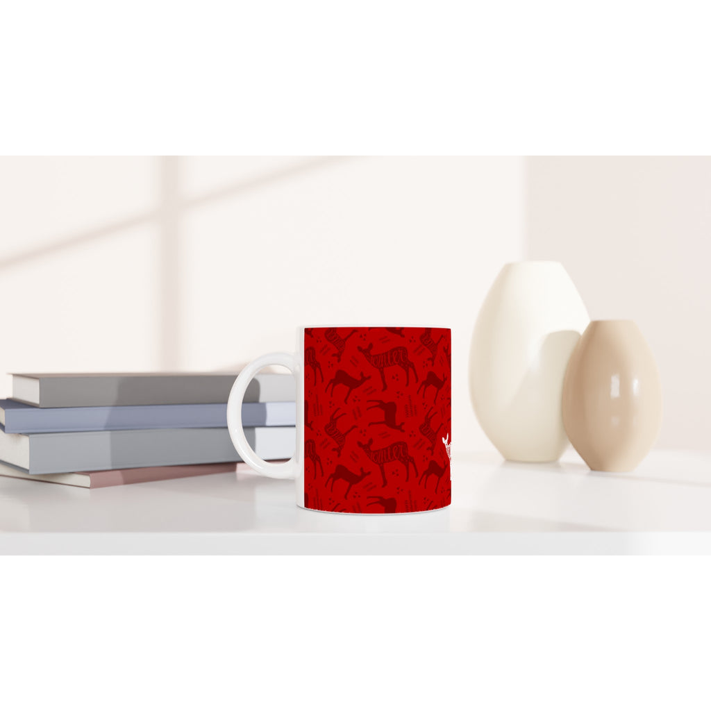 Gifts Actually - Christmas Coffee Cup  - Reindeer (red