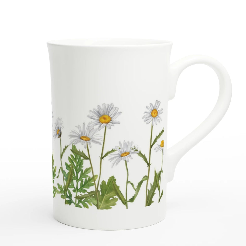 Gifts Actually - Coffee Cup - Porcelain - 295ml (10oz) - Daisies