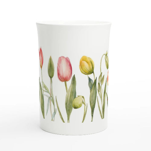 Gifts Actually - Coffee Cup - Porcelain - 295ml (10oz) - Tulips