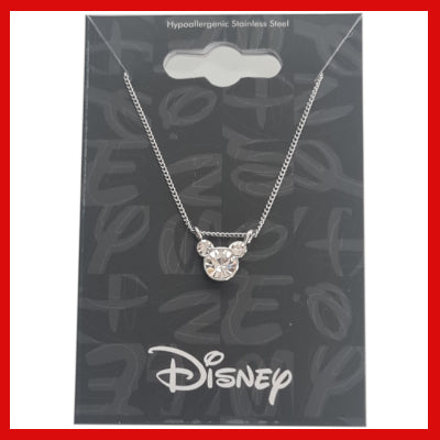 Gifts actually - Disney Mickey - April Birthstone Earring-Necklace - Neclace on display card