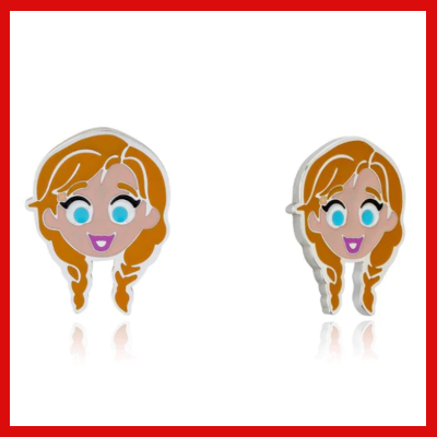 Gifts Actually - Disney (100) Anna (Frozen) Enamel Stud Earrings