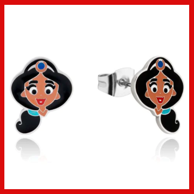 Gifts Actually - Disney (100) Jasmine (Aladdin) Enamel Stud Earrings